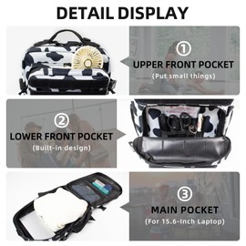 CtopxCone 25L Small Military Tactical Backpacks For Men Camping Hiking Trekking Daypack With Bottle Pouch Bug Out Bag Lage MOLLE DayPack - 25L Cow Print Backpack