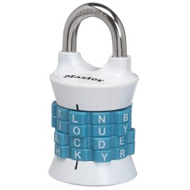 Master Lock Word Combination Lock, Set Your Own Word Letter Lock for Gym and School Lockers, Indoor Combo Padlock, Colors May Vary, 1535DWD