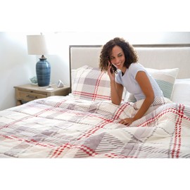 Catalonia King Size Sherpa Comforter Set, Ultra-Soft Reversible Fluffy Micromink Bedding Set-3 Pieces, 1 Comforter and 2 Pillow Shams