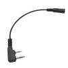 HELETUL Two Way Radio Adapter, K1 Male to 3.5mm Female,