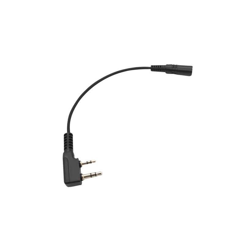 HELETUL Two Way Radio Adapter, K1 Male to 3.5mm Female,