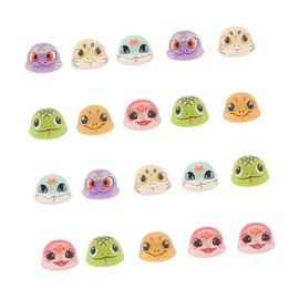 Mikinona Cute Baby Snake Nail Charms 20pcs Snake Head Nail Art Supplies for Events DIY