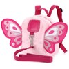 BTSKY Fluff Butterfly Baby Toddler Backpack Bag with Safety Rein