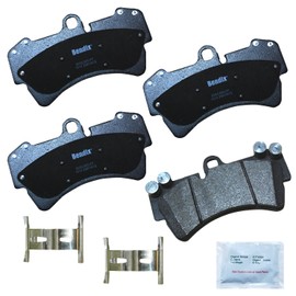 Bendix Premium Copper Free CFM1014 Semi-Metallic Brake Pad (with Installation Hardware Front)