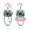 Roauend 5 Packs Rotating Swivel Hook for Powder Coating Painting,