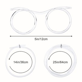 8 PCS Clear Silly Straw Glasses,Reusable Funny Glass Straws, Suitable for Humorous Party Gatherings, Birthday Parties, Classmates and Friends Get-Togethers