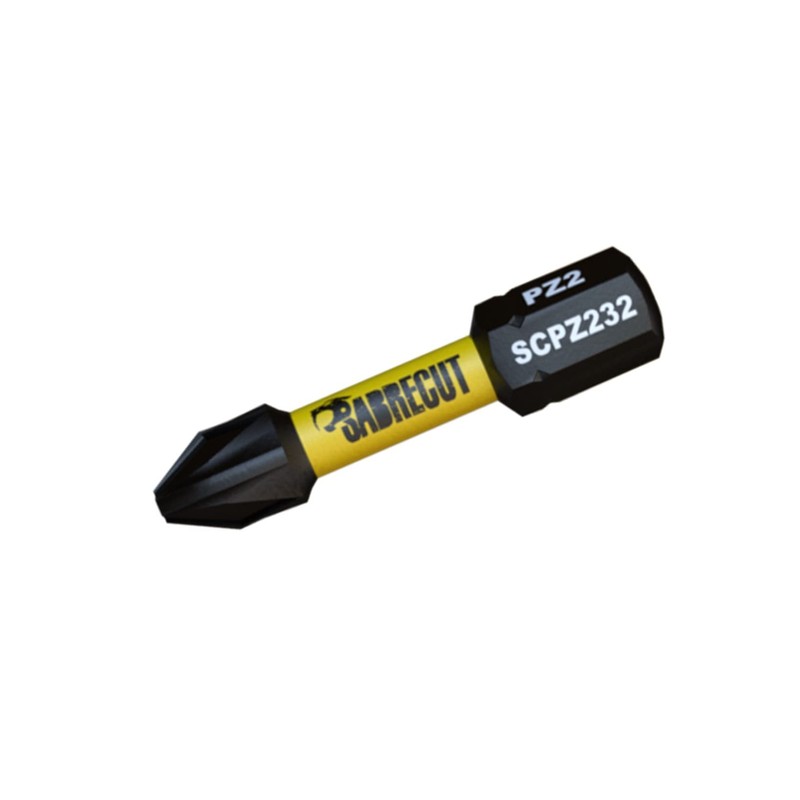 10 x SabreCut SCPZ232_10 32mm PZ2 Magnetic Impact Screwdriver Driver
