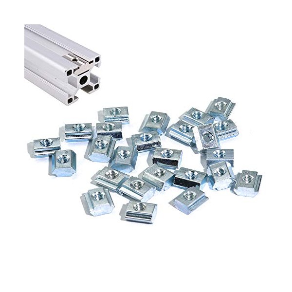 Boeray 50pcs M4 Slide in T Nut Tee Sliding Nut
