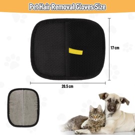 Kaempe 2 Pcs Pet Hair Remover Gloves, Pet Grooming Gloves for washing cats and dogs, reusable double sided static removal gloves,Gloves for Washing Deshedding Grooming