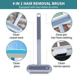 4 in 1 Pet Hair Remover for Carpet, Sofa & Furniture – Dog & Cat Hair Remover Brush Tool