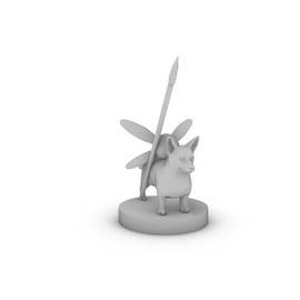 Pixie on a Corgi Tabletop DND Gaming Miniature