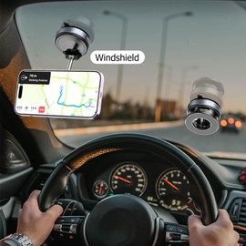 Wvoillty Vakuum Magnetischer Handyhalterung Auto für Mag-Safe Autohalterung, Handyhalterung Auto Magnet für Alle Handys, 360° Drehbar