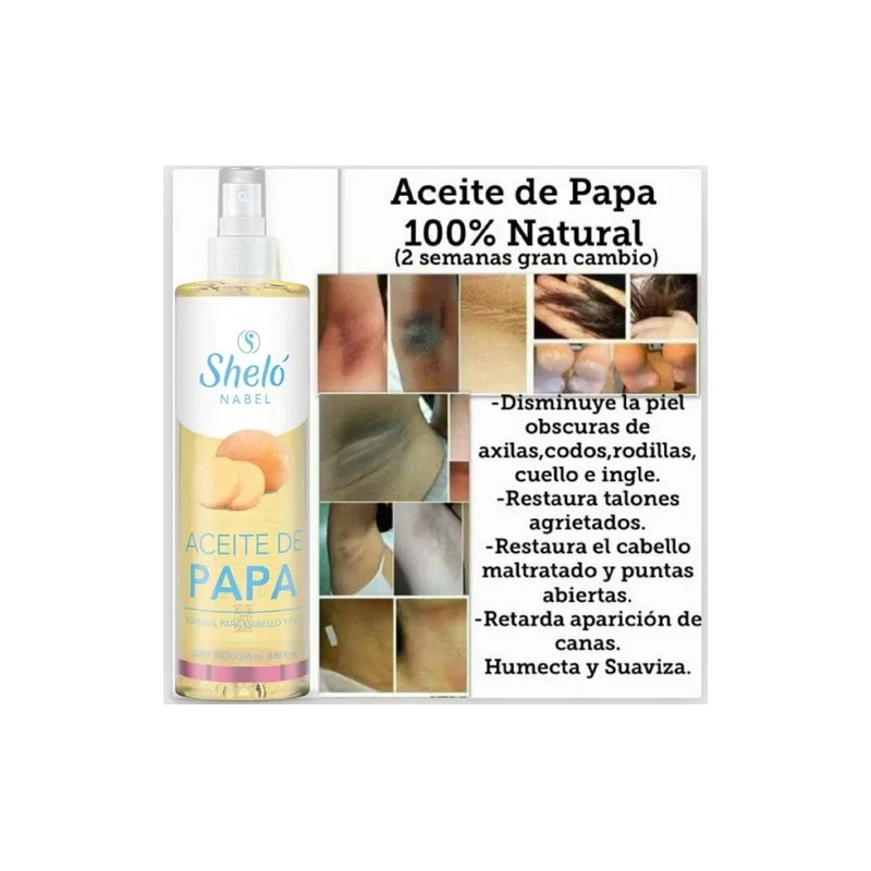 5 Aceite De Papa Reparador Piel Y Cabello 260 Ml