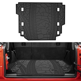 MEALAM Cargo Liner Mat for 2018-2021 Wrangler JL 4 Door, All Weather Odorless Rear Trunk Tray Projector, Heavy Duty Custom Fit Cargo Area Trunk Liner Mat Accessories