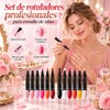 6 Piezas Pen Esmalte de Esmalte de Uñas, Rotuladores de