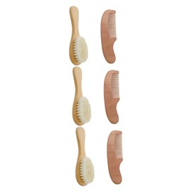 Minkissy 3 Sets Baby Bath Brush Set Hair Care Comb for Newborn Shower Essentials