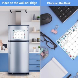 2024 Wall Calendar, Calendar 2024 Hanging Calendar Wall Paper from Nov. 2023 to Dec. 2024 14 Months Thick 11"X8.5", Spiral Bound, Blocks for Easy Planning, Fridge Desk Colorful Monthly Designs