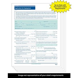 ComplyRight Kansas State-Compliant Employment Application|8 ½"x11 |50 Pack|