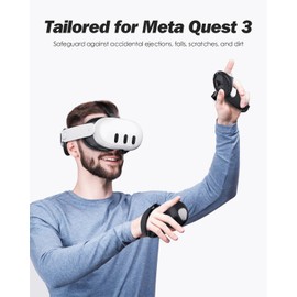 SUPERUS Controller Grips Cover for Meta Quest 3S/Quest 3, Anti-Slip Texture - VR Accessories Compatible with Quest 3S/Quest 3, Silicone Controller Grips Cover with Adjustable Knuckle Straps