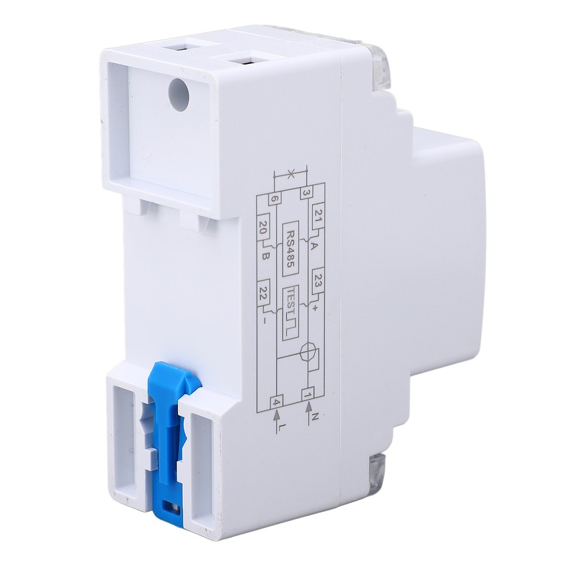 Single Phase Energy Meter Bidirectional Metering 2P DIN Rail Mount