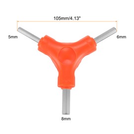 sourcing map Y-Shaped 3 Way Bike Hex Wrench 5/6/8mm Y-Type Internal Hexagon Wrench Kit All-in-One Multi Portable Biking Torque Spanner for Bicycle Cycling Repair Hardware Tools, Yellow