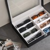 ProCase 8 Slots Sunglasses Organizer, 1 Layer Sunglass Case, Leather