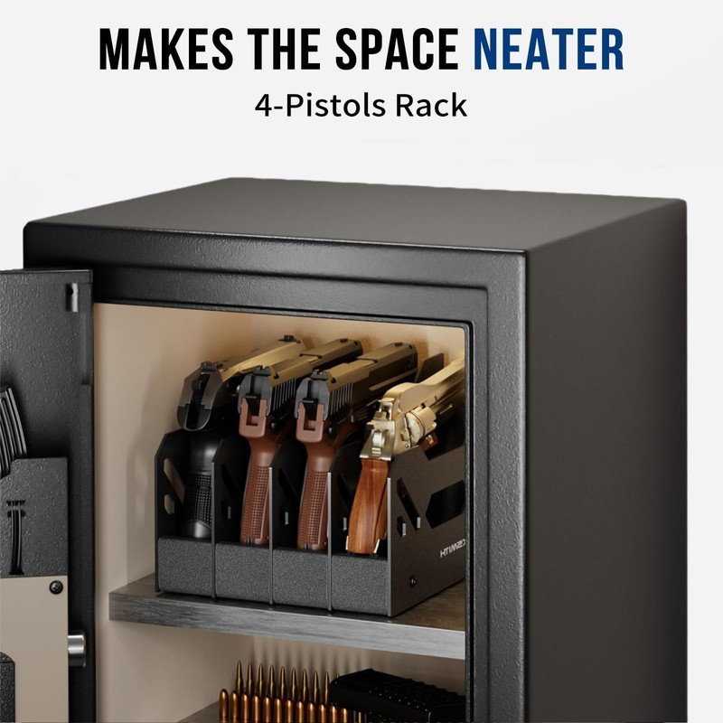 BlackSmith 4-Slot Foam Gun Rack, Handgun & Revolver Storage Stand,