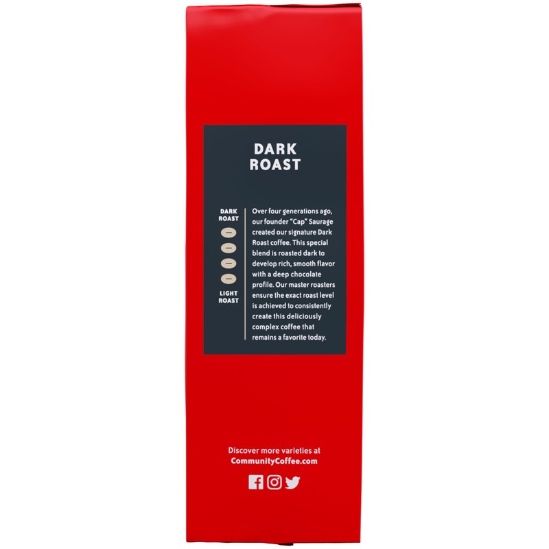 Community Coffee Dark Roast Ground Coffee, 16 oz Bag