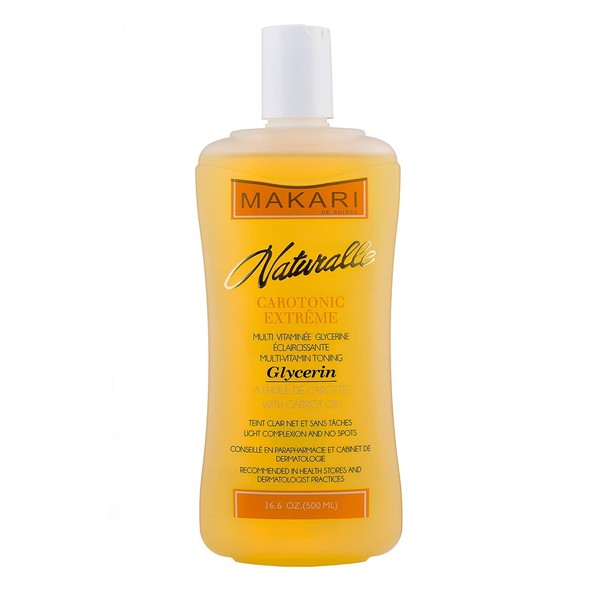 MAKARI Naturalle Carotonic Extreme Body Glycerin (16.6 oz) | Helps Brighten Skin and Fade Body Scars and Marks | Glycerin Oil for All Skin Types  | Safe for Sensitive Skin and Kids Ages 12 and Up