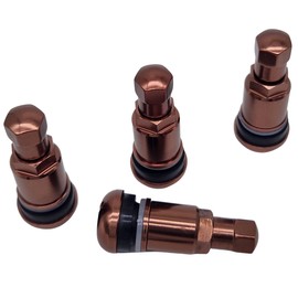 NAAA 4 x Aluminium Valves Car Metal Valve 11.3 mm Lightweight Rim Valves (Copper)