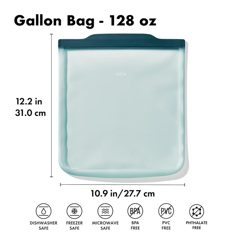 OXO Good Grips Silicone Reusable Bag – Gallon Bag (128