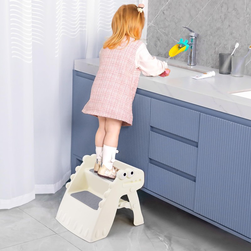 Onasti Toddler Step Stool Foldable Kids Step Stool,Bathroom Stool for