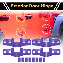 REPAIROCK 1 Set Door Handle Hinge Cover Trim for Jeep Wrangler JL JLU 2018-2023 for Jeep Gladiator JT 2020-2023 Exterior Door Hinge Cover Trim Sticker Decal ABS Purple