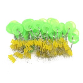 ANNIBBY 600 Pcs Orange Rubber Fishing Bobber Stopper,6 in 1 Float Sinker Stops, Oval Fishing Peg,L M S Float Stop Available (Orange Oval, Small)