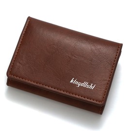 Senshuomy Men’s Wallet – Lightweight Small Multifunctional Credit Card Wallet for Storing Cash, Cards, and Receipts(Coffee)