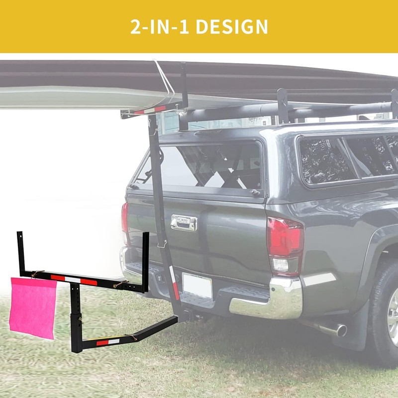 Adjustable Steel Pick Up Truck Bed Hitch Extender Extension Rack