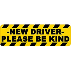 StickerTalk Please Be Kind New Driver Magnet, 10 inches by 3 inches
