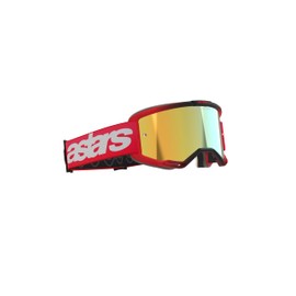 Alpinestars Vision 5 MX ATV MTB Off Road Goggle (Red - Mirror Gold Lens)