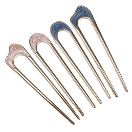 Vaguelly 4Pcs U Shaped Hairpins for Women Chic Hair Sticks and Stylish Long Hair Accessories for Bun Styles for Everyday and Special Occasions