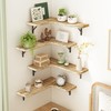 Fixwal Floating Shelves for Wall, Rustic Wood Wall Mounted Corner