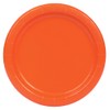 Unique Party 32252 9" Round Dinner Plates | Pumpkin Orange