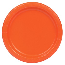 Unique Party 32252 9" Round Dinner Plates | Pumpkin Orange Color Theme | 16ct, 16 Count (Pack of 1)