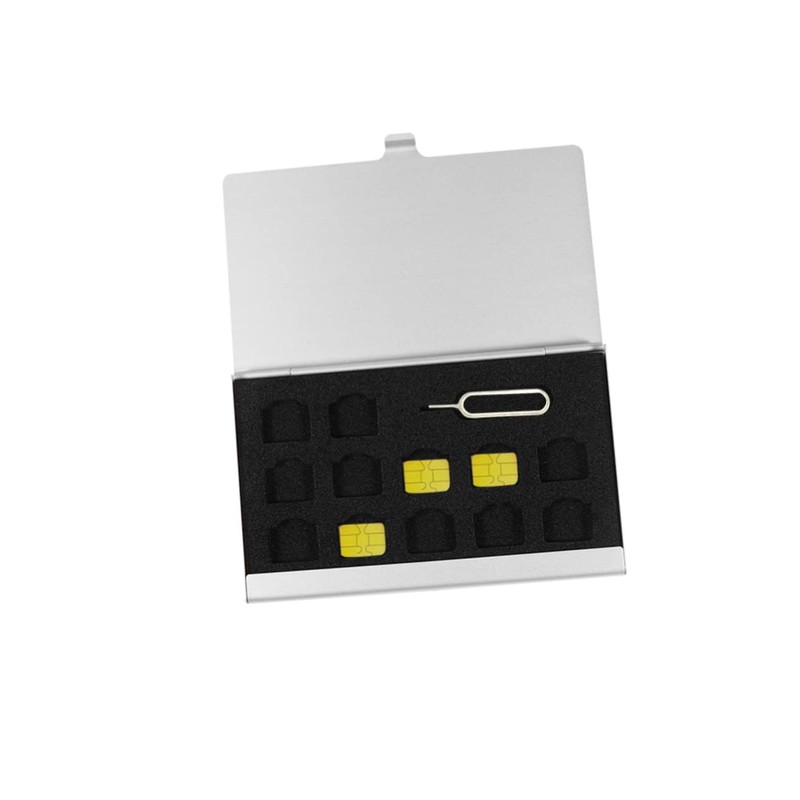 WOONEKY 3sets Memory Card Storage Case with 12 Slots Nano