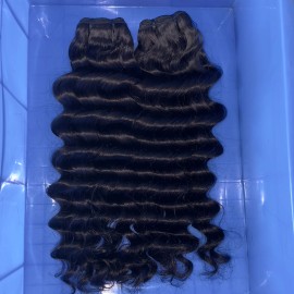 Raw Human Hair Kinky Curly Bundles Vietnamese Raw Hair Swiss Lace Frontal Vendor with hd 4*4 5*5 Closure Indian Curly Loose Deepstyle: all, color: Loose Deep, Stretched Length: 18 in