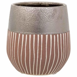 Jarron de ceramica plata