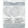 Silver Confetti Clear Latex Balloons (30cm) Pack of 6 -