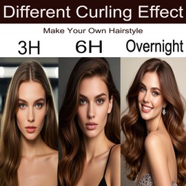 Flomiara Heatless Lockenwickler Stirnband, Heatless Curls Set Keine Hitze über Nacht für Frauen Mädchen DIY Haarstyling Mühelose Heatless Locken Stab Bequem für Lange Kurze Gewellte Alle Haartypen