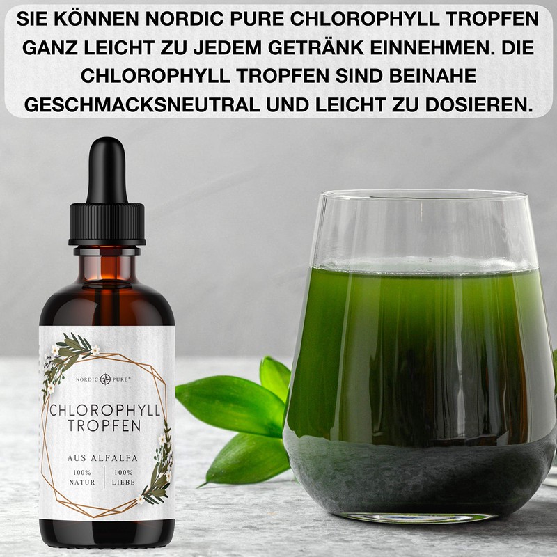 Chlorophyll Liquid from Alfalfa - 100 ml Liquid Chlorophyll -