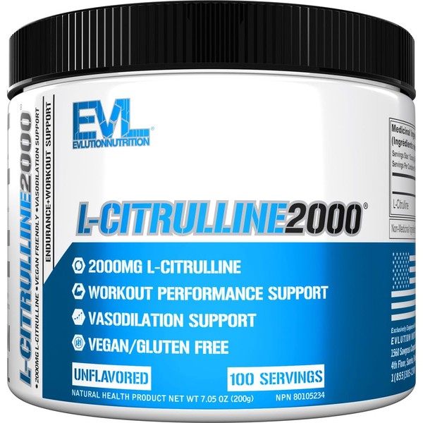 Evlution Evlution Nutrition Vegan L-Citrulline Powder - 2000mg L Citrulline