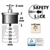 Wolfcraft 2220000 Pro-hole saw accessory, 5 Piece Diameter: 28,35,50,68,75 mm
